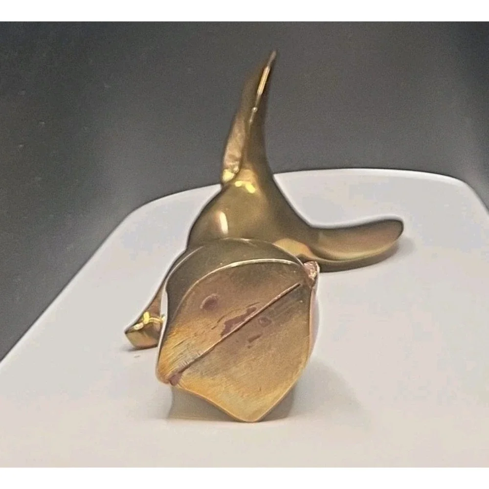Vintage Solid Brass Mouse Figurine Big Ears 8